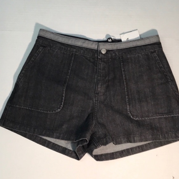 inside out denim shorts